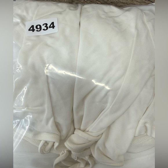 Akris Women's White Sleeveless Asymmetric Babydoll‎ Blouse Size 6 - Picture 8 of 8